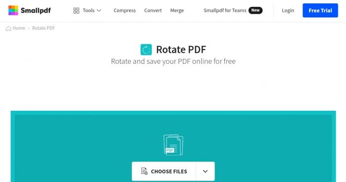 rotate a pdf with smallpdf