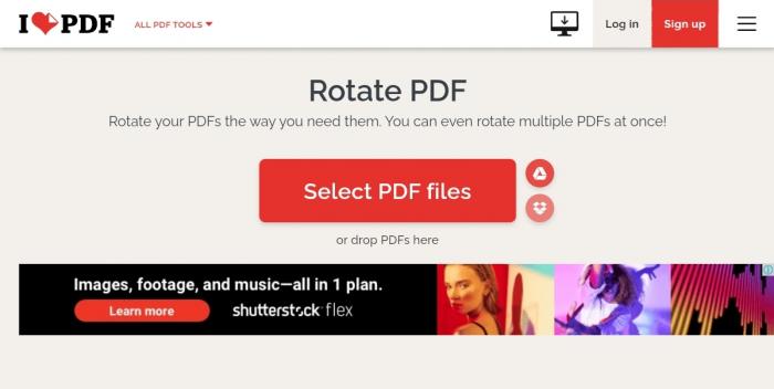 rotate a pdf with iLovePDF
